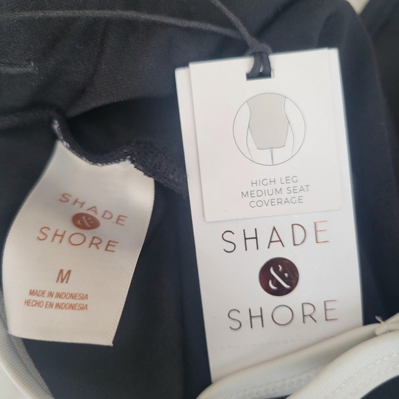 Shade Shore Women's High Leg Medium Seat Coverage Swimsuit Size Medium NWT - Picture 7 of 7